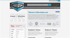 Desktop Screenshot of abbreviations.com